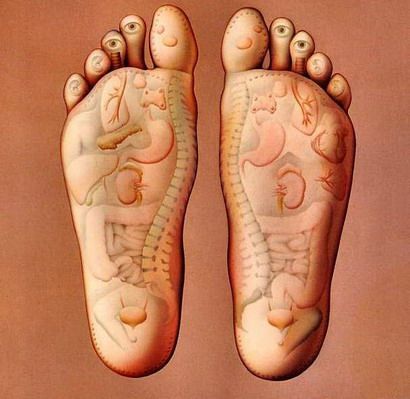 A pair of feet with the word " foot " written on them.